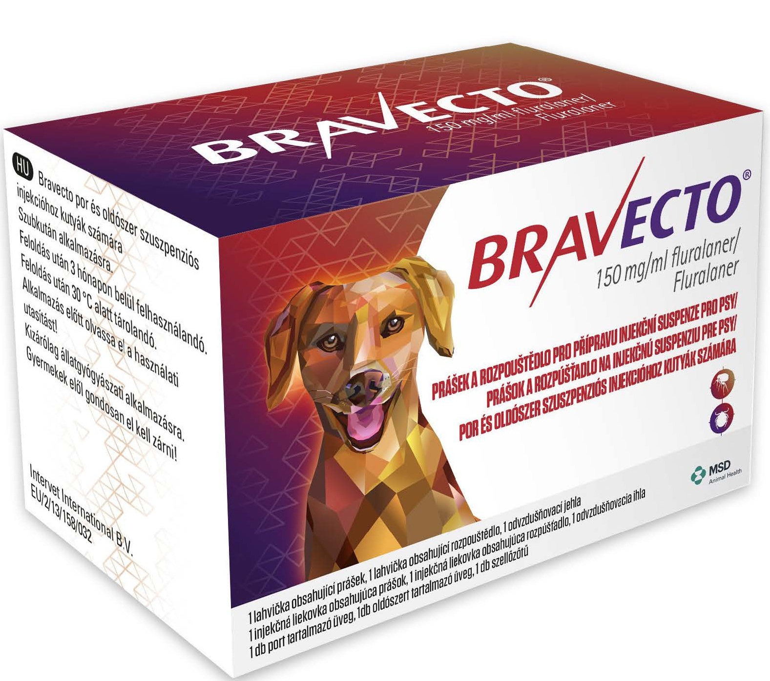 Bravecto injekční chrání 12 měsíců před klíšťaty a blechami!